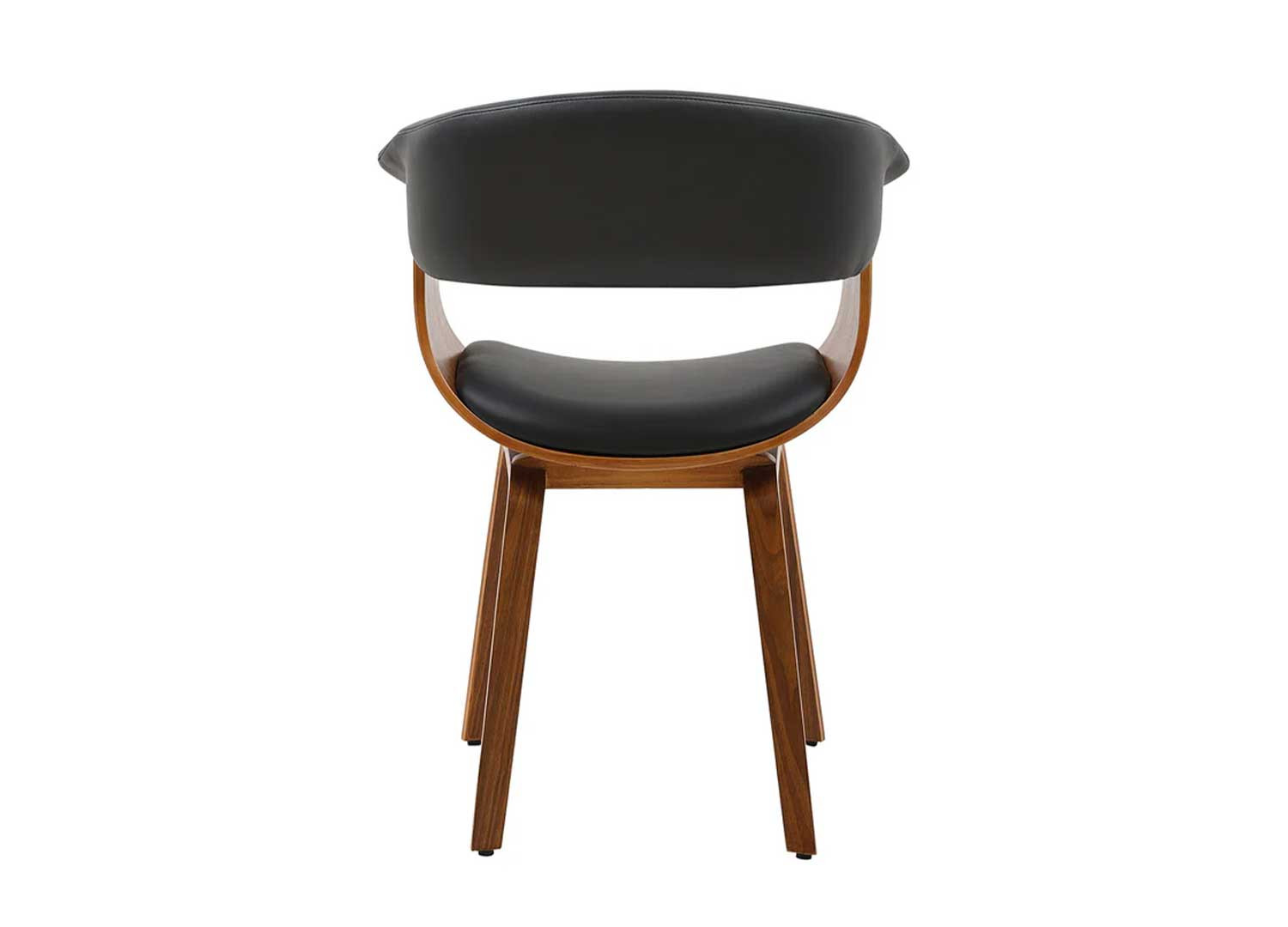 Chaise rétro design noir et noyer Oliver
