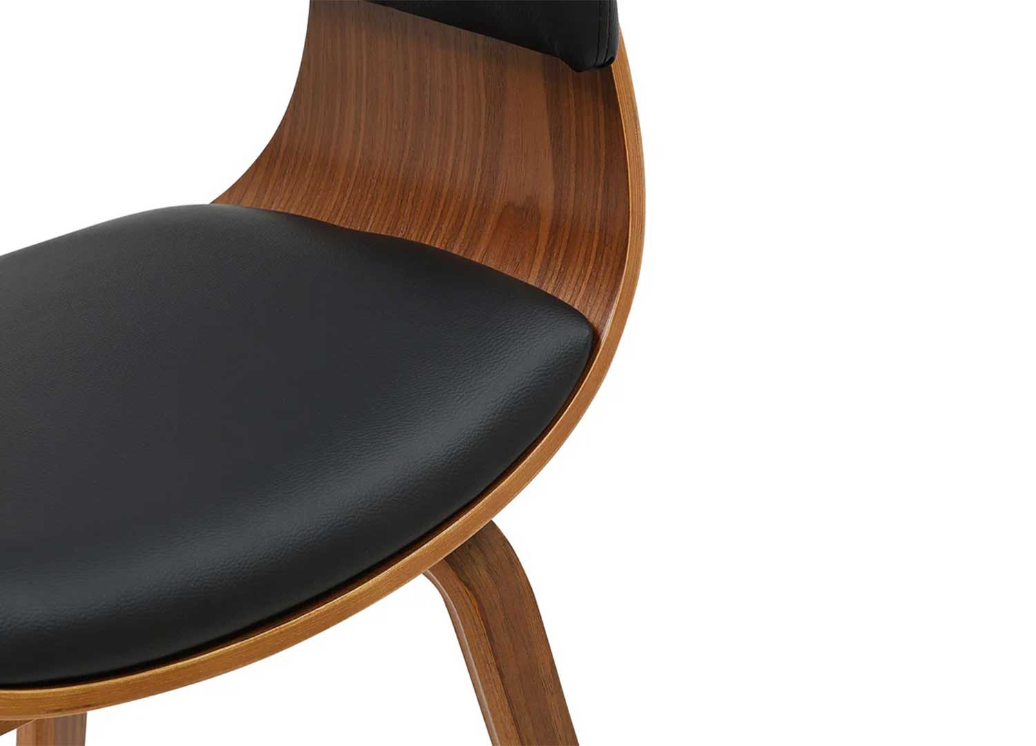 Chaise rétro design noir et noyer Oliver