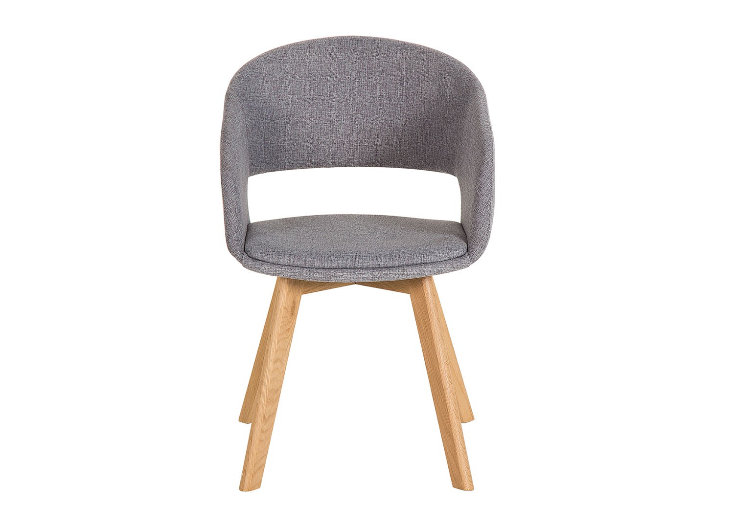 Chaise tissu gris avec accoudoirs
