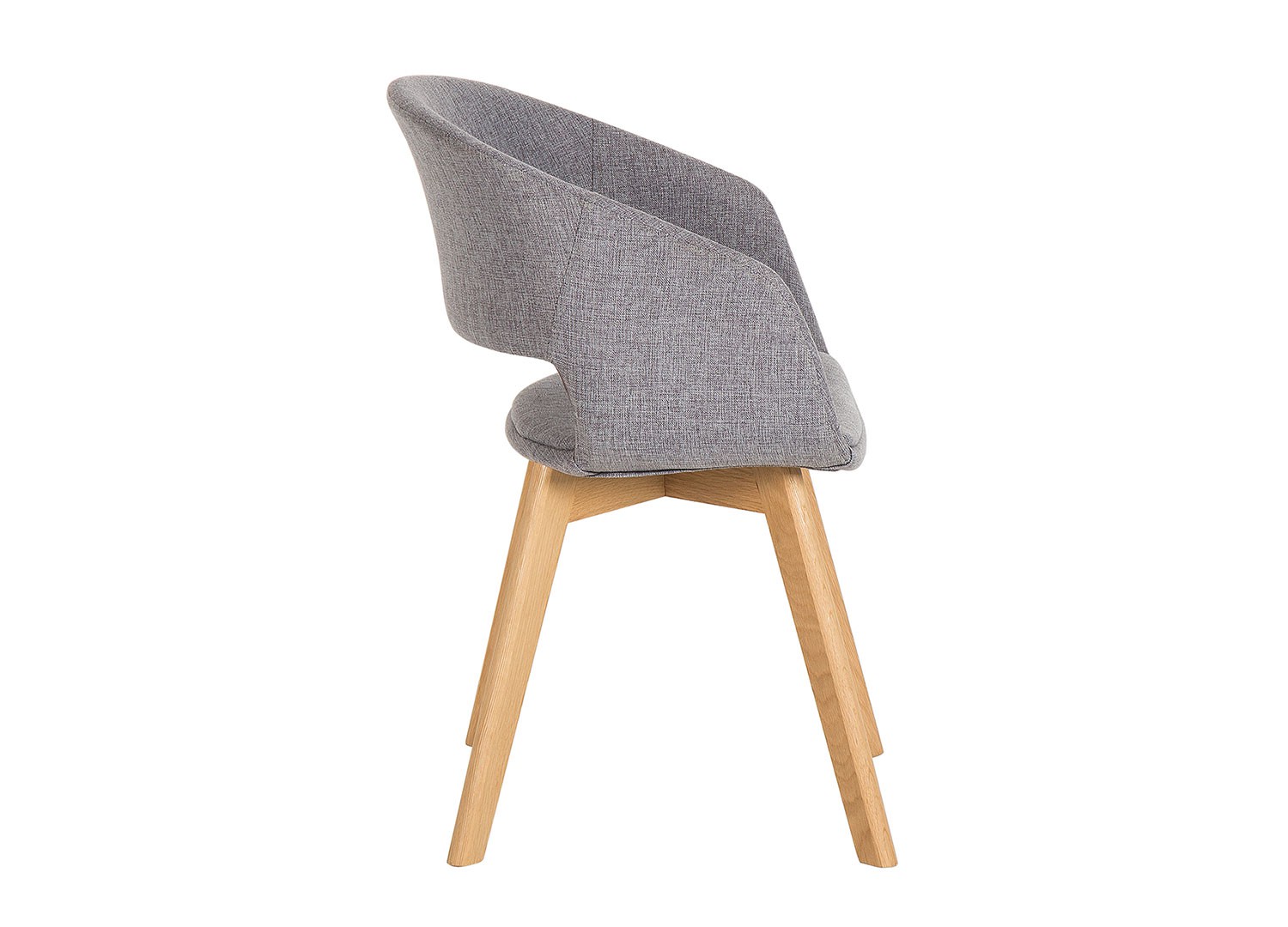 Chaise tissu gris avec accoudoirs