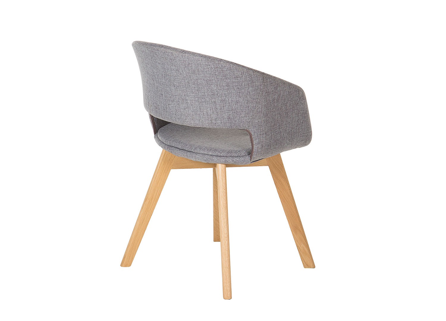 Chaise tissu gris avec accoudoirs