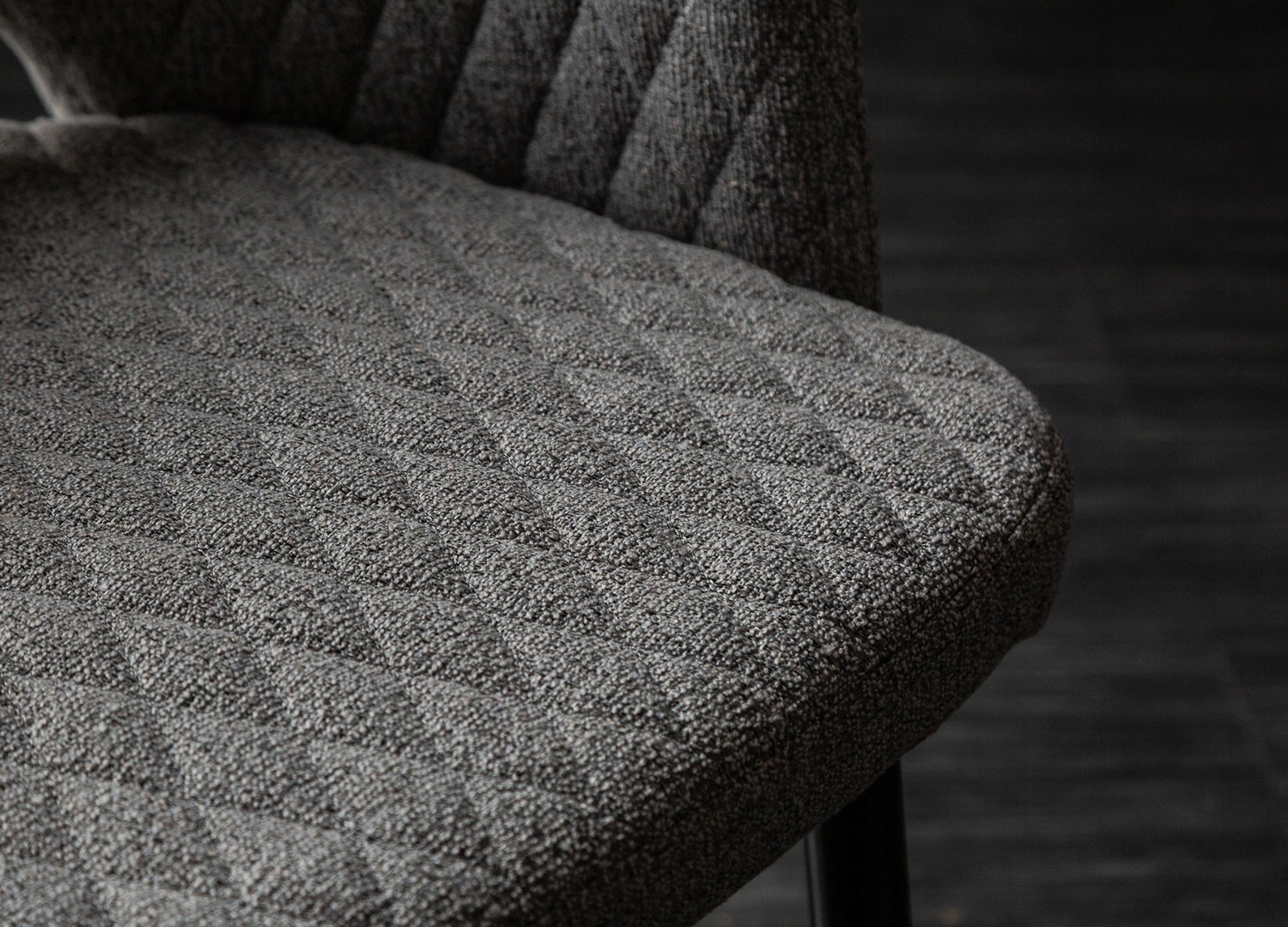 Chaise tissu gris clair de salle à manger moderne