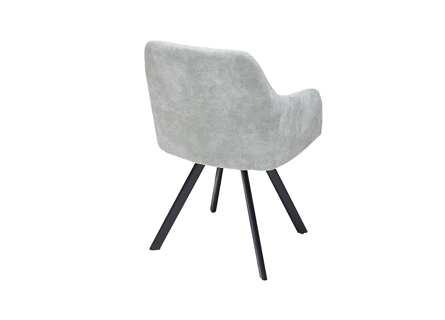 Chaise vintage avec accoudoirs et pieds métal noir