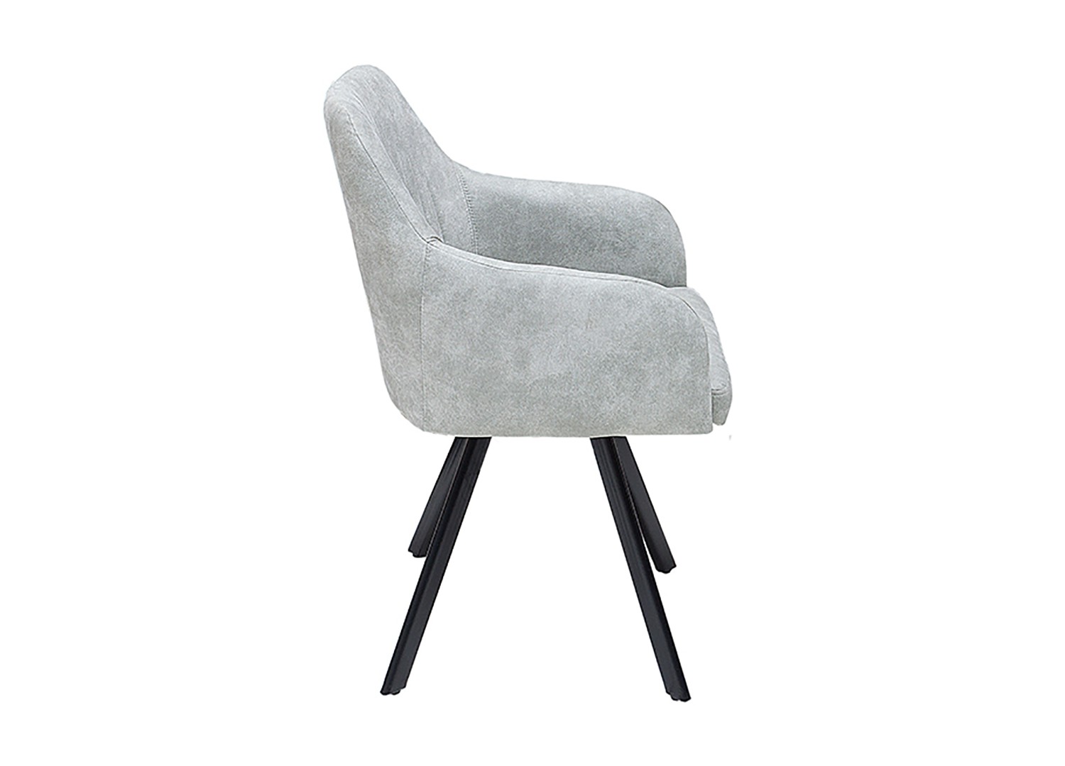 Chaise vintage avec accoudoirs et pieds métal noir