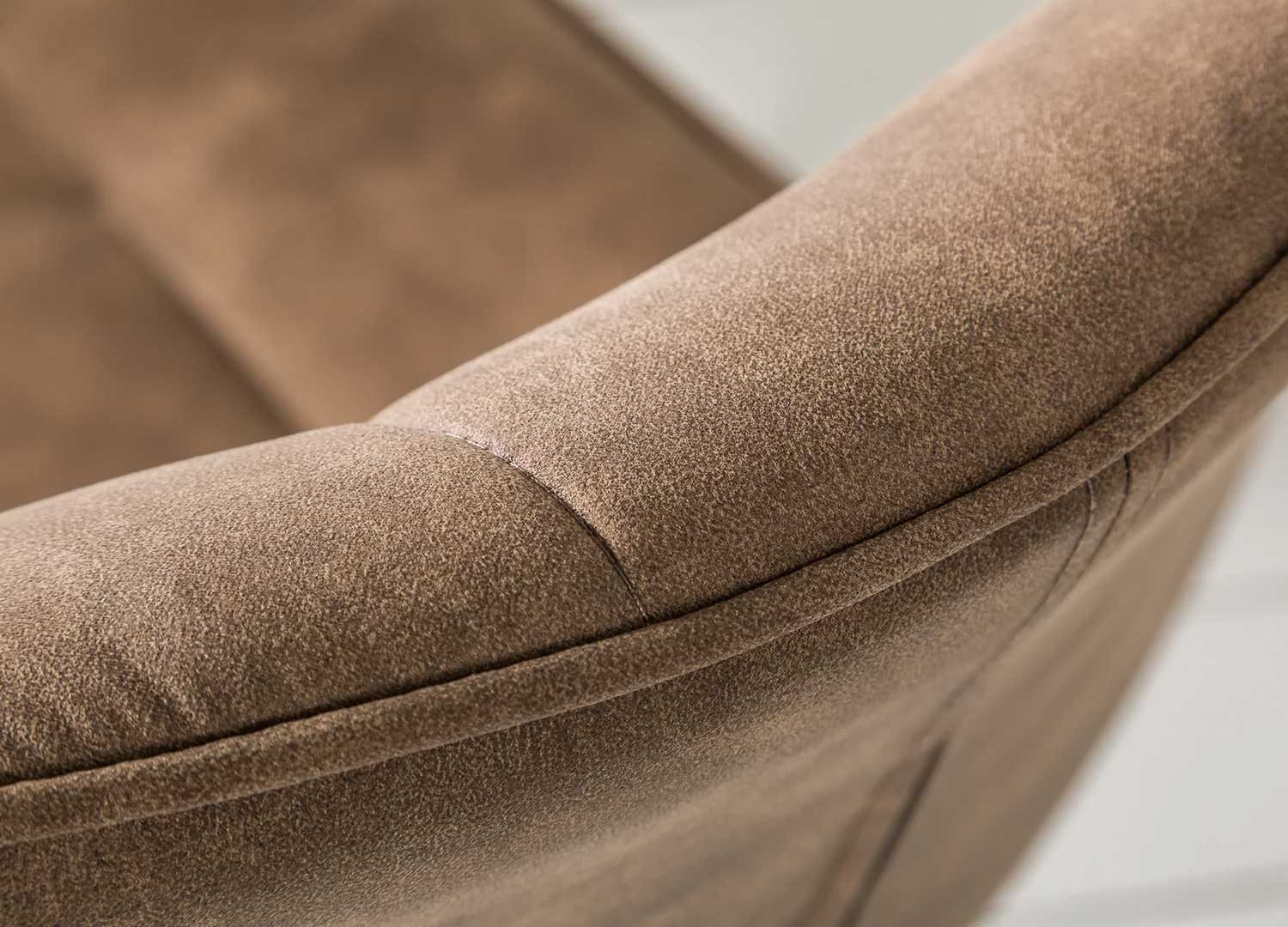 Chaises cantilever microfibre taupe Lily