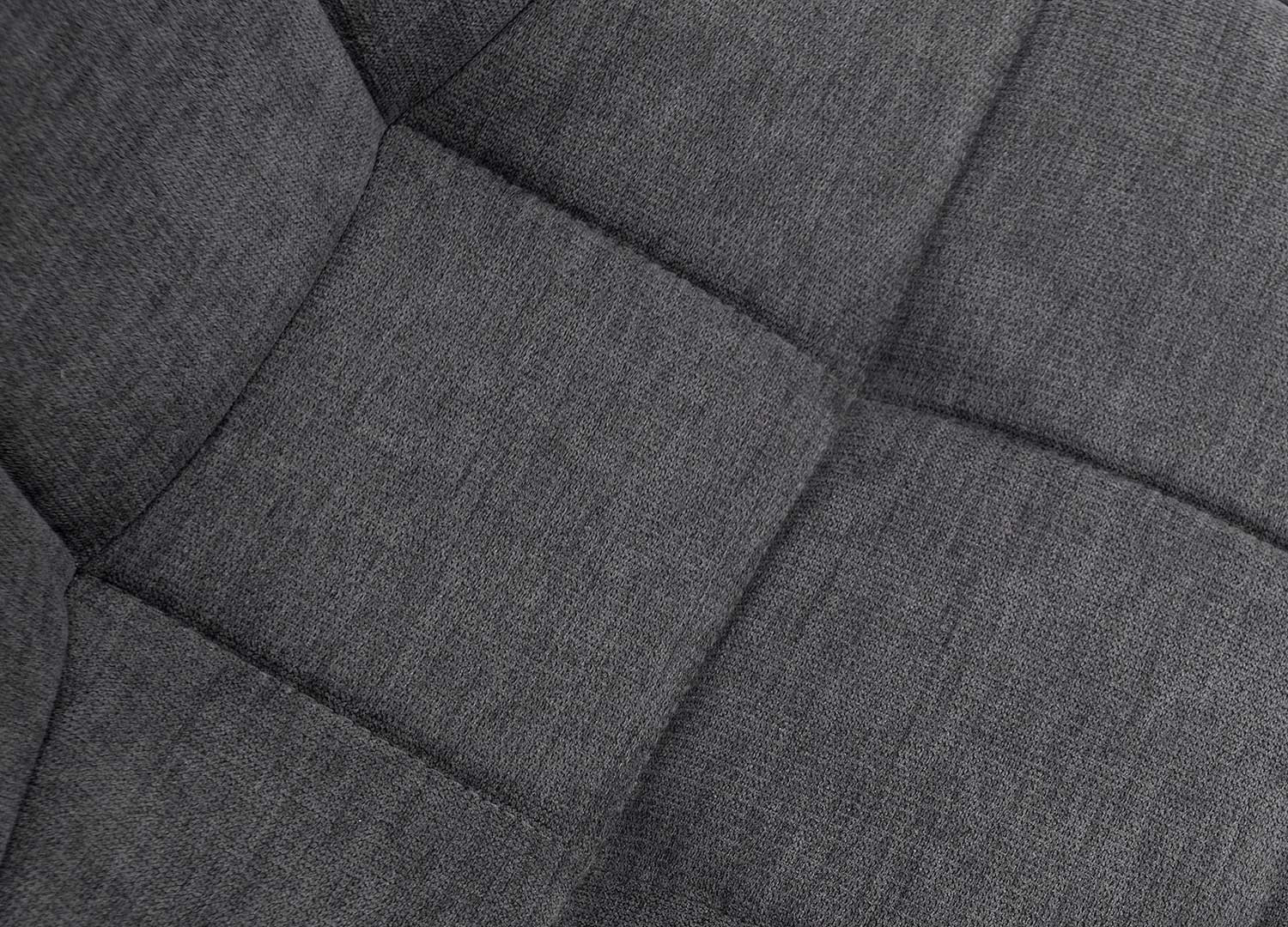Chaises cantilever tissu gris foncé Lily