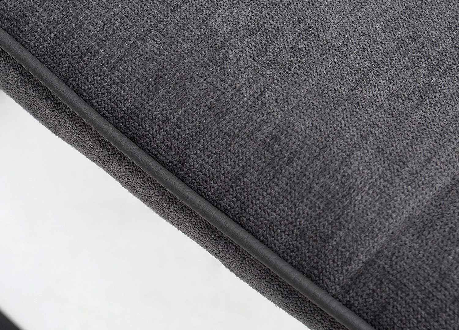 Chaises cantilever tissu gris foncé Lily