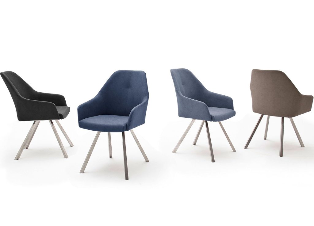 Chaises design simili cuir pied carré conique