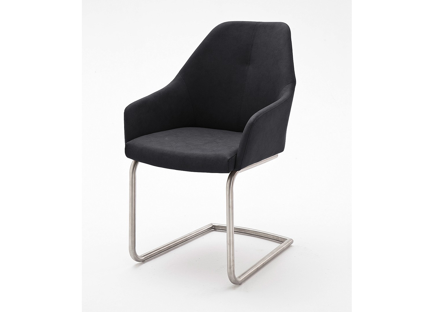 Chaises design simili cuir pied traineau