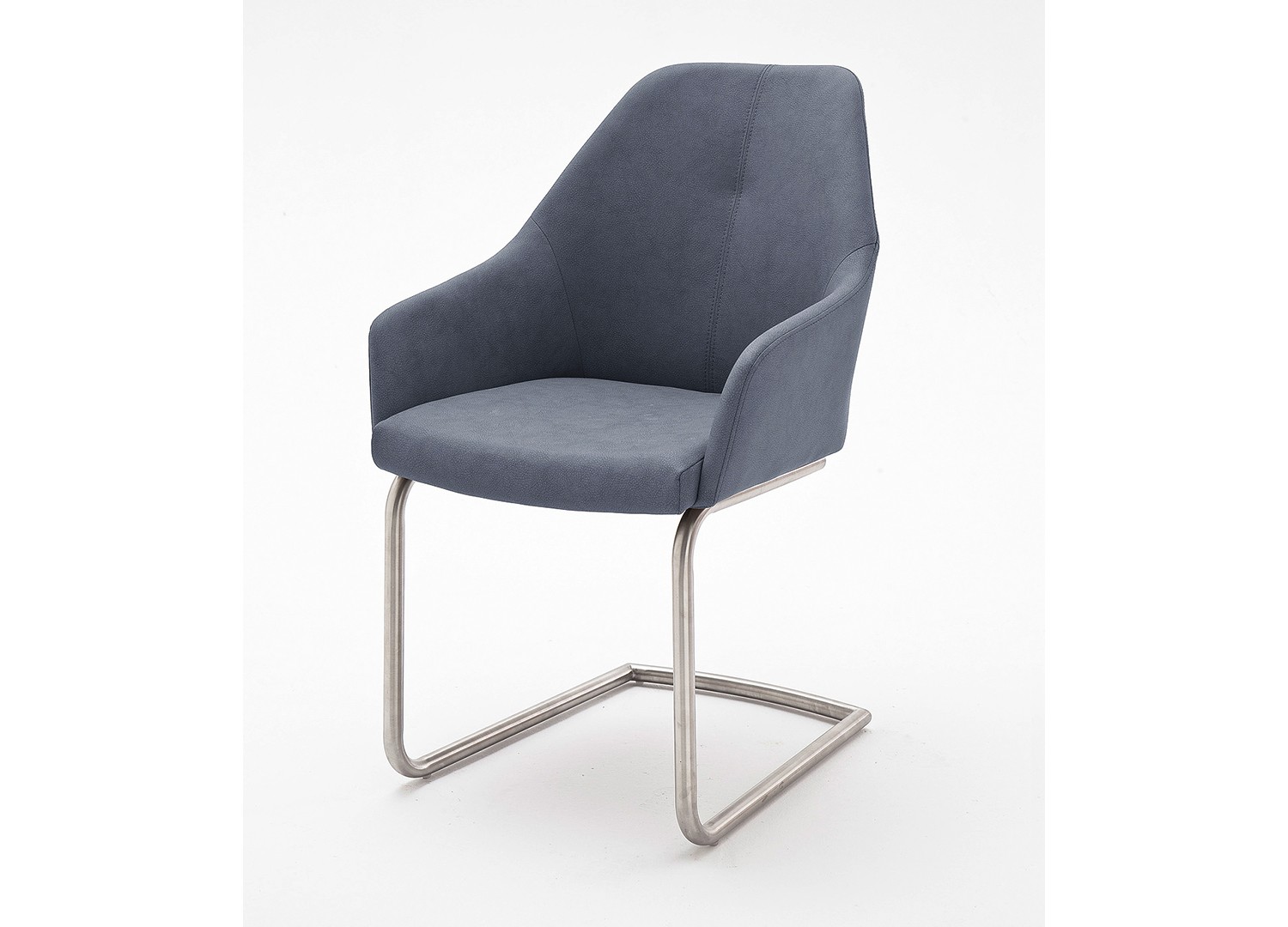 Chaises design simili cuir pied traineau
