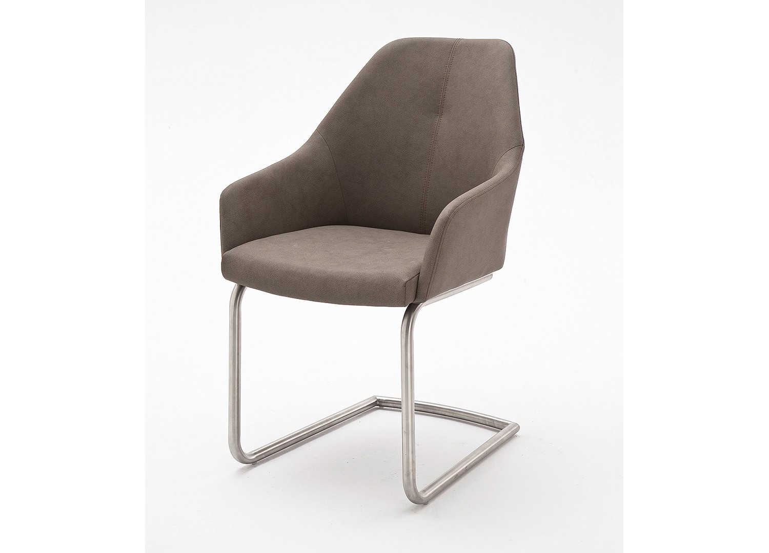 Chaises design simili cuir pied traineau