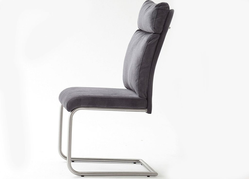 Chaises design tissu et acier
