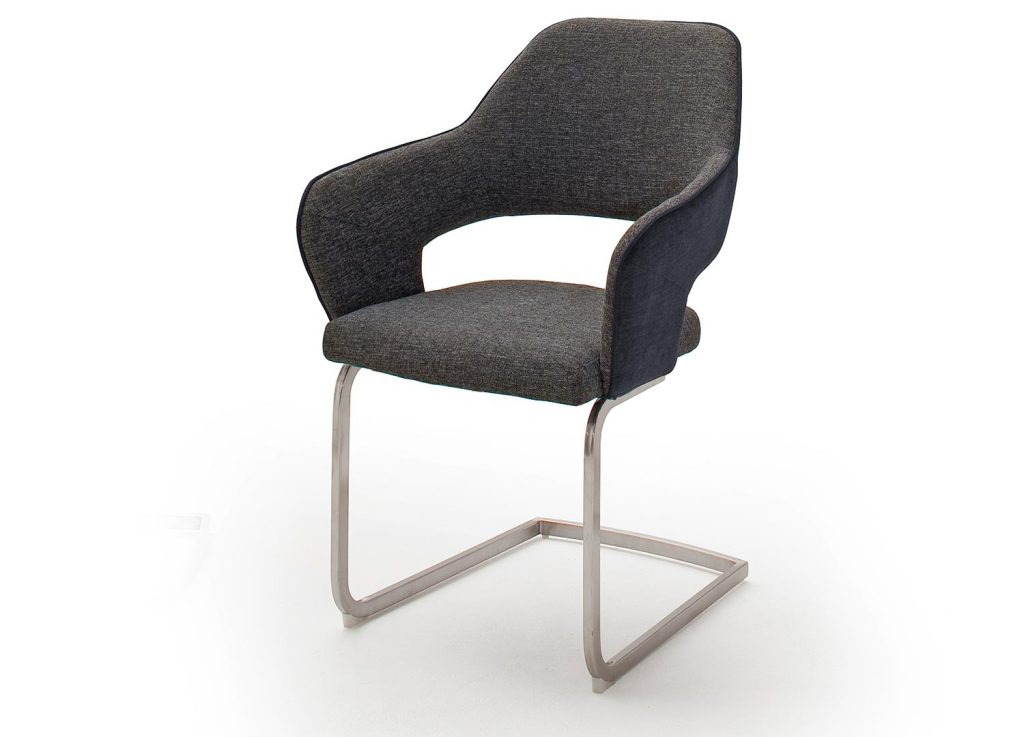 Chaises modernes avec accoudoirs pied traîneau