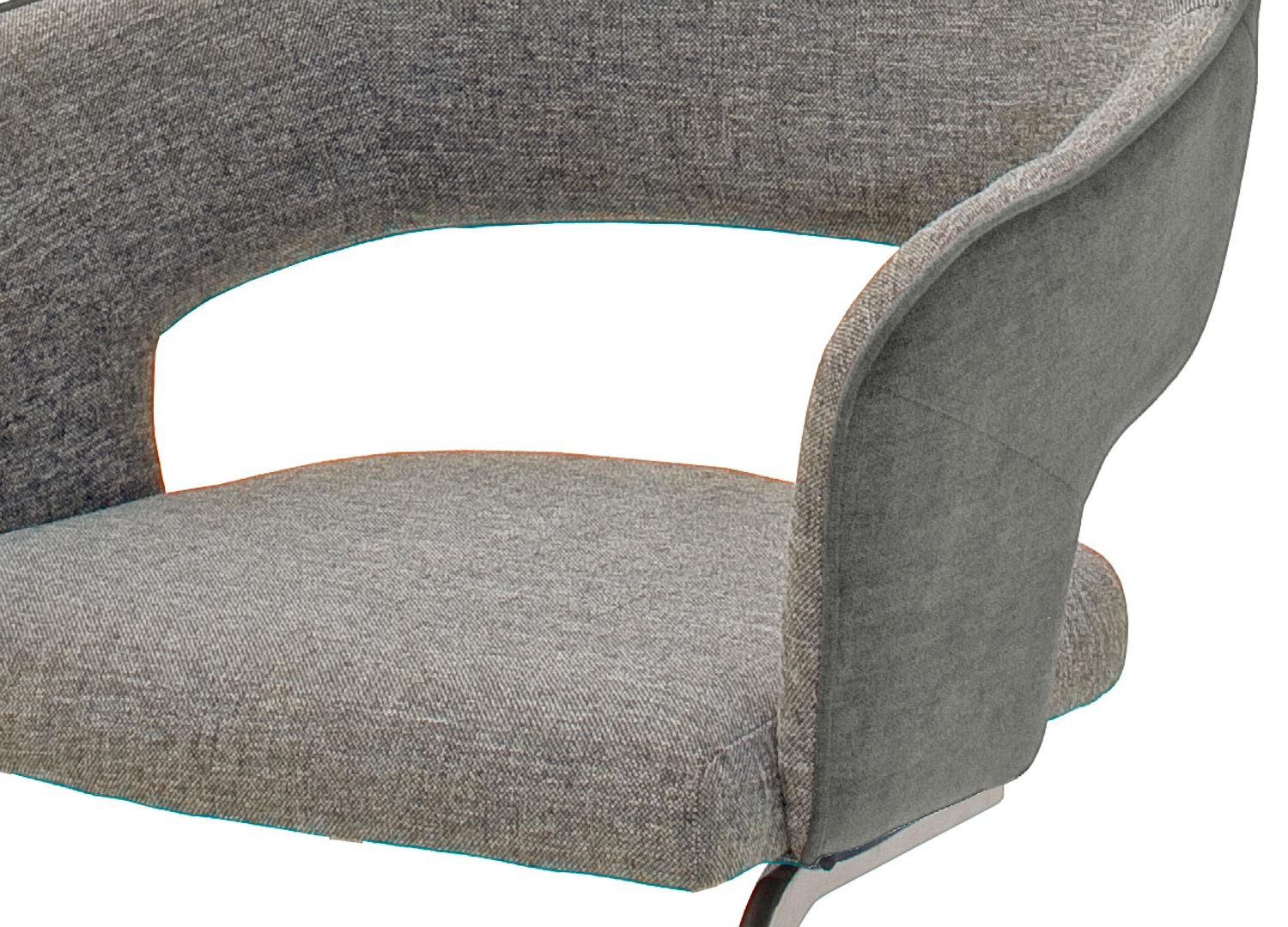 Chaises modernes avec accoudoirs pied traîneau
