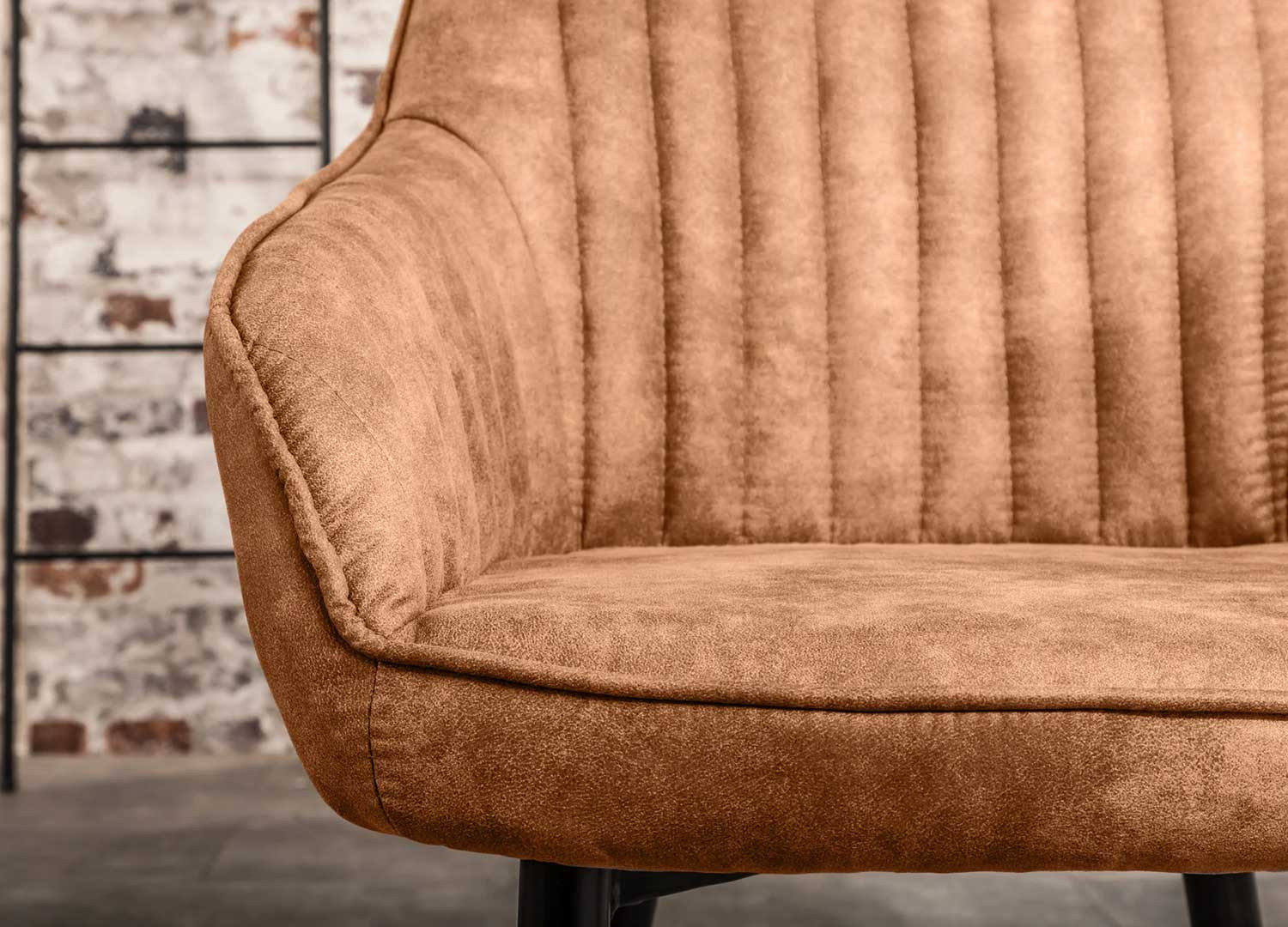 Chaises modernes microfibre marron Issa