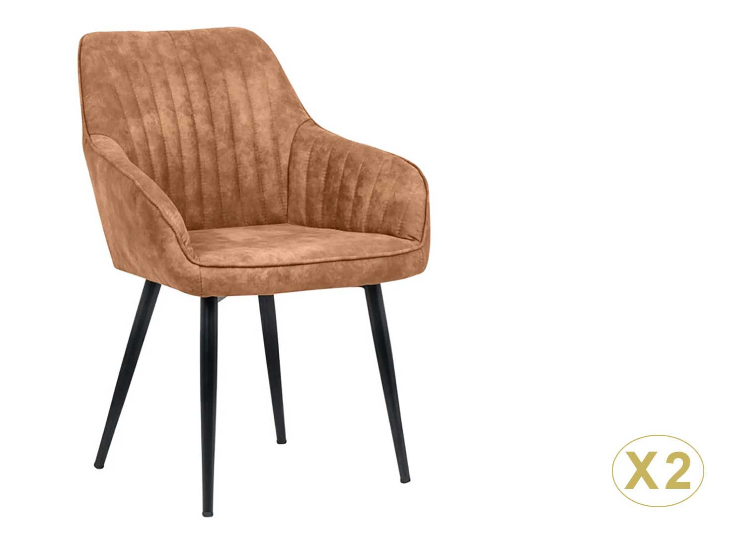 Chaises modernes microfibre marron Issa