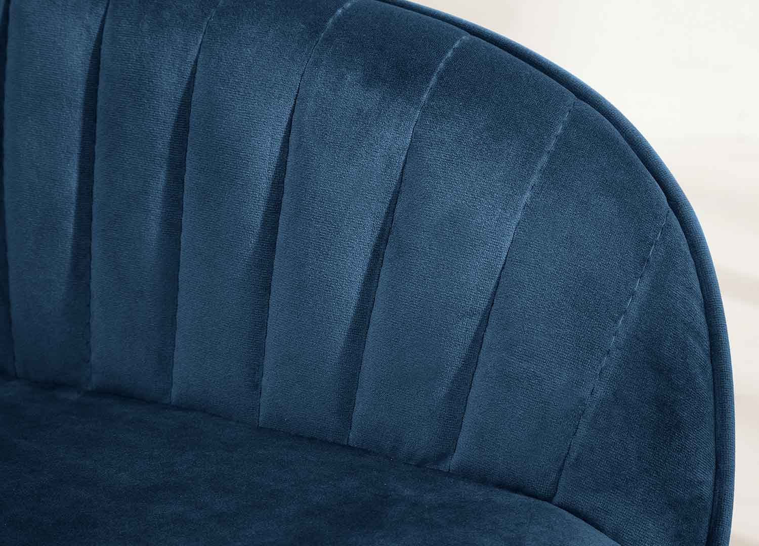 Chaises modernes velours bleu roi