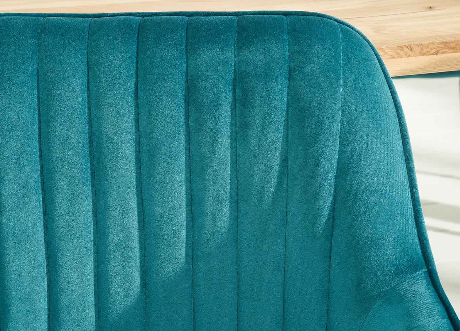 Chaises modernes velours bleu turquoise