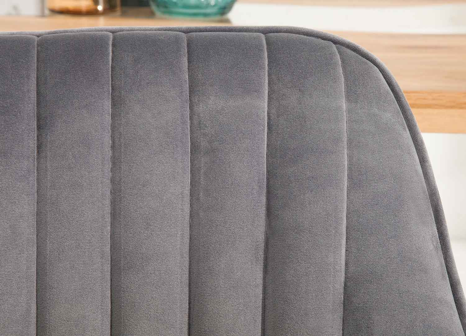 Chaises modernes velours gris