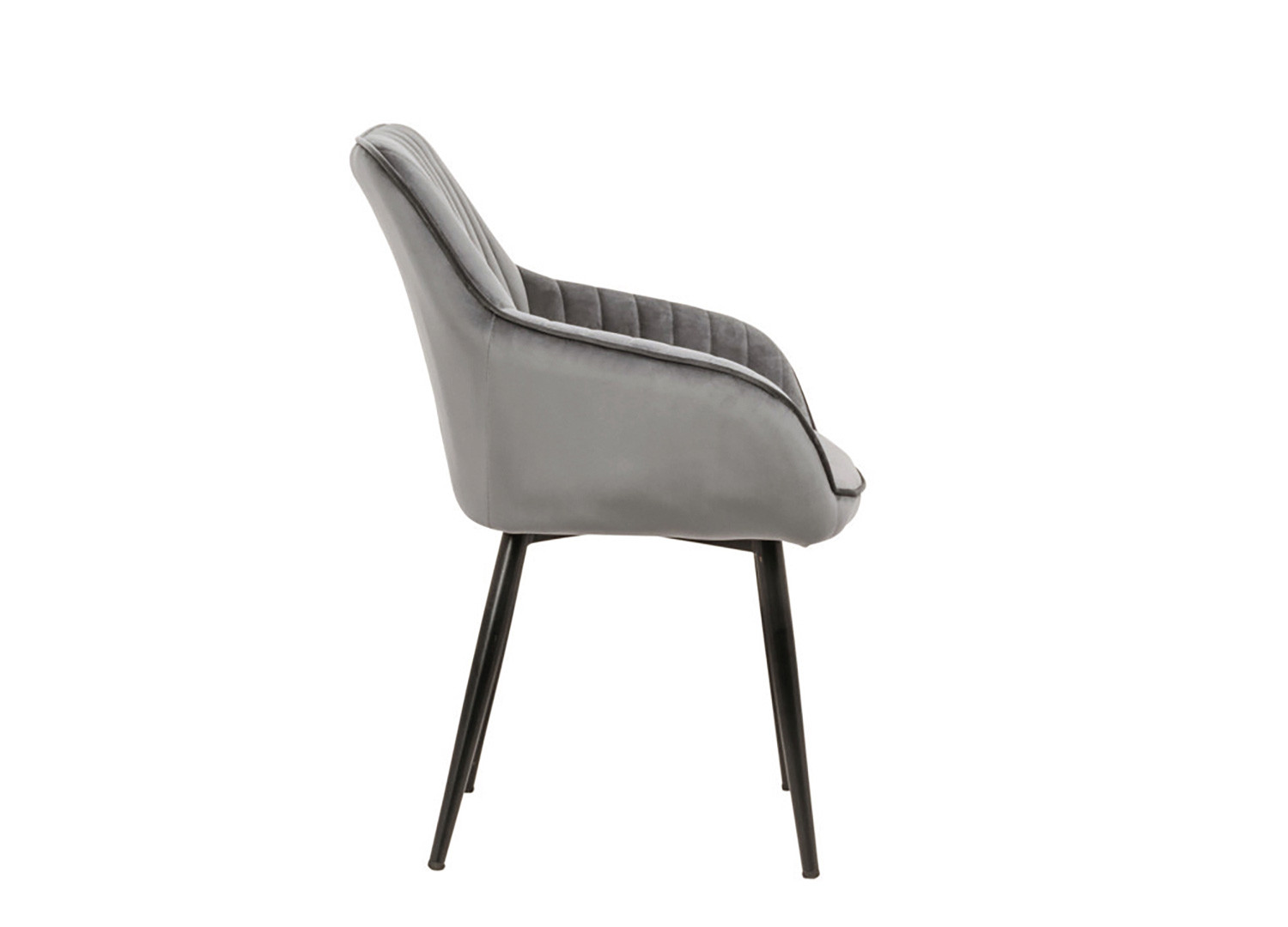 Chaises modernes velours gris