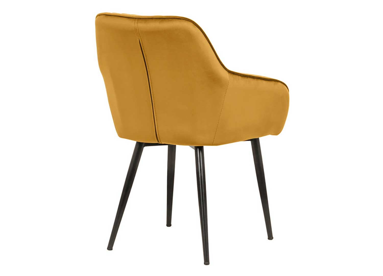 Chaises modernes velours jaune