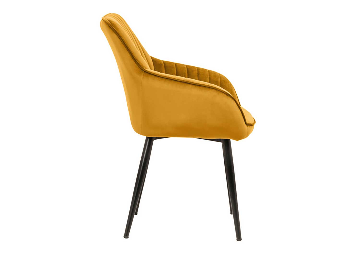 Chaises modernes velours jaune