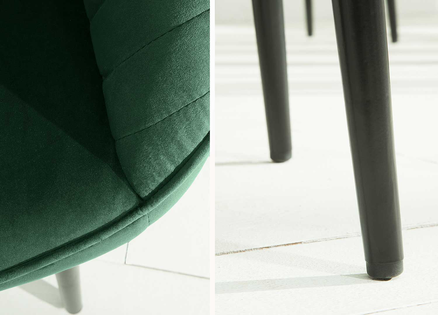 Chaises modernes velours vert