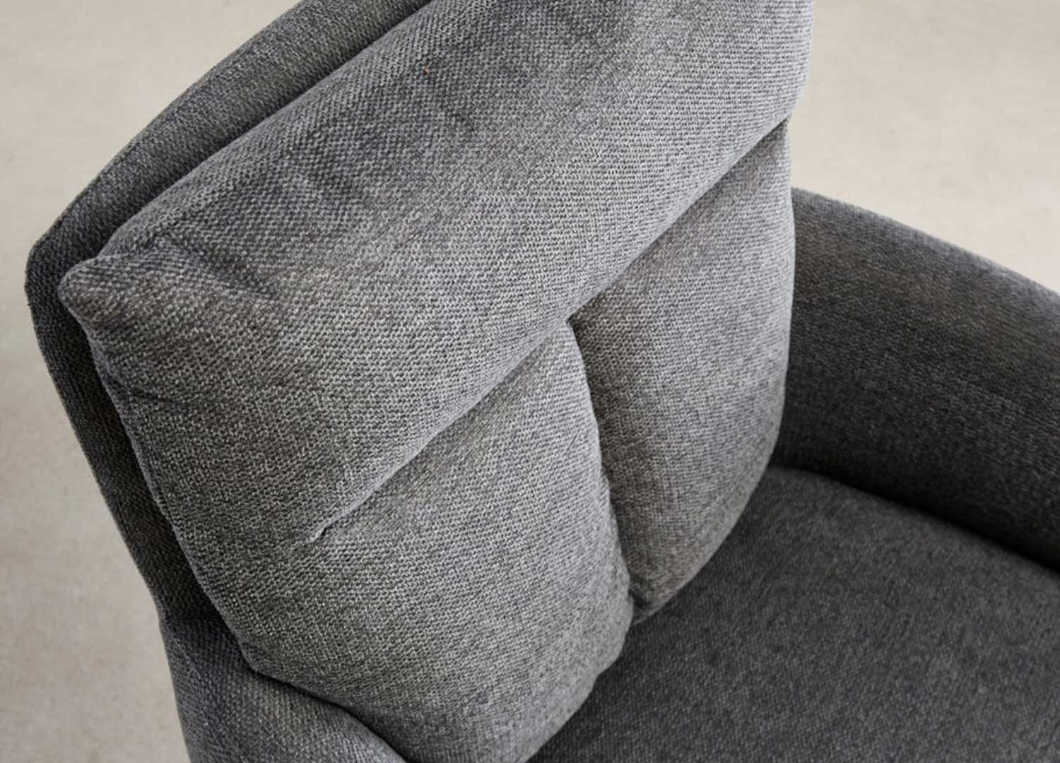 Chaises rotatives grise avec accoudoirs