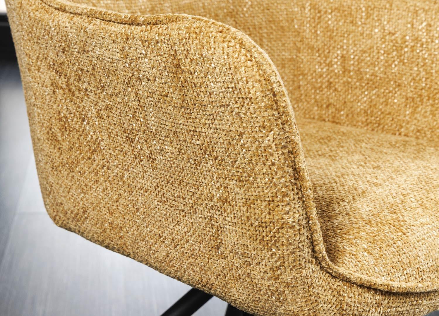 Chaises rotatives tissu jaune