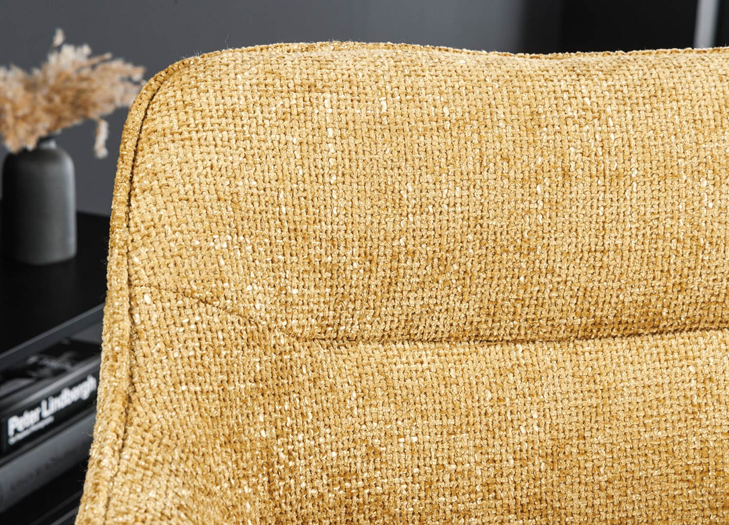 Chaises rotatives tissu jaune
