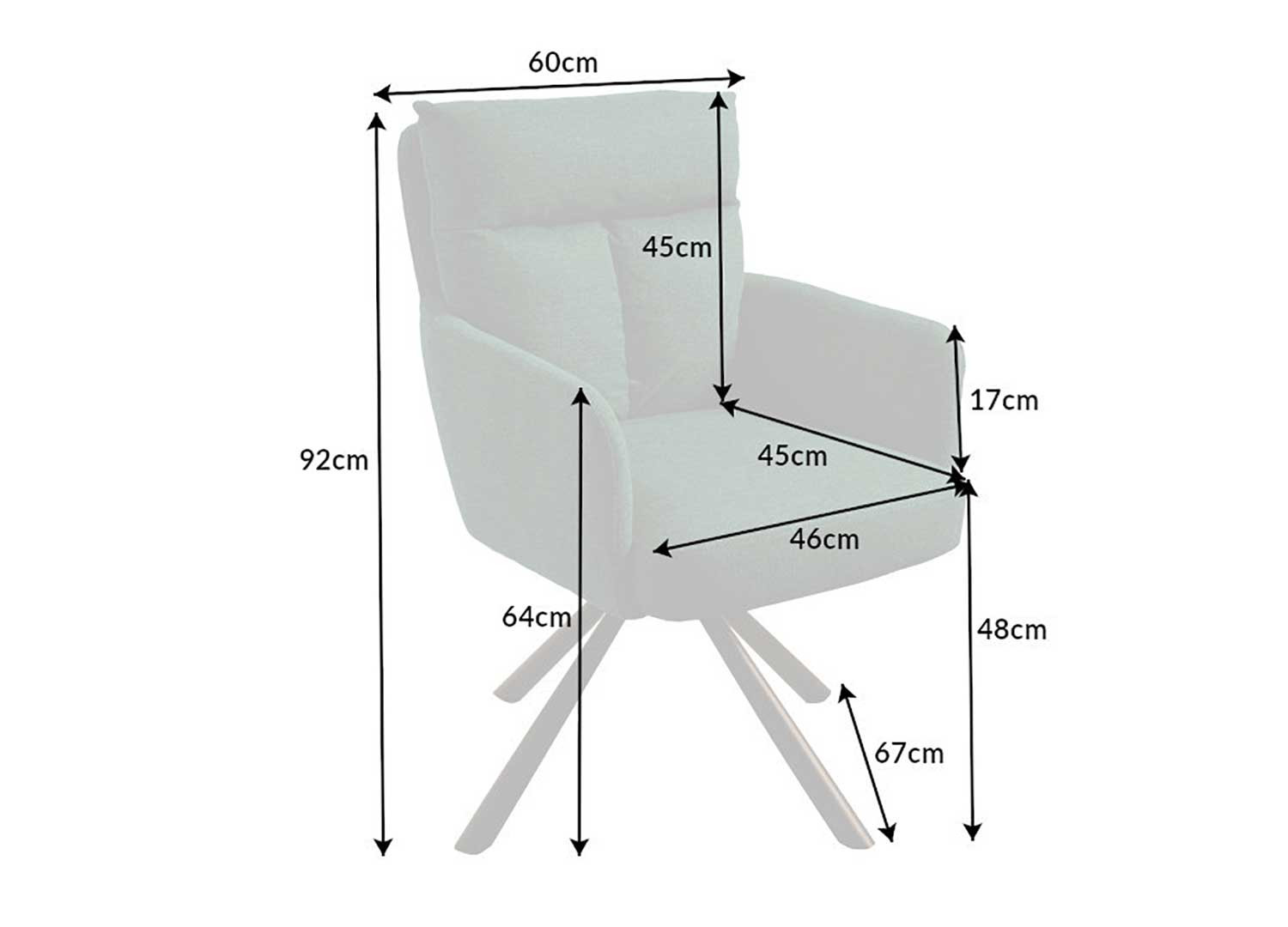 Chaises tournantes en tissu vert