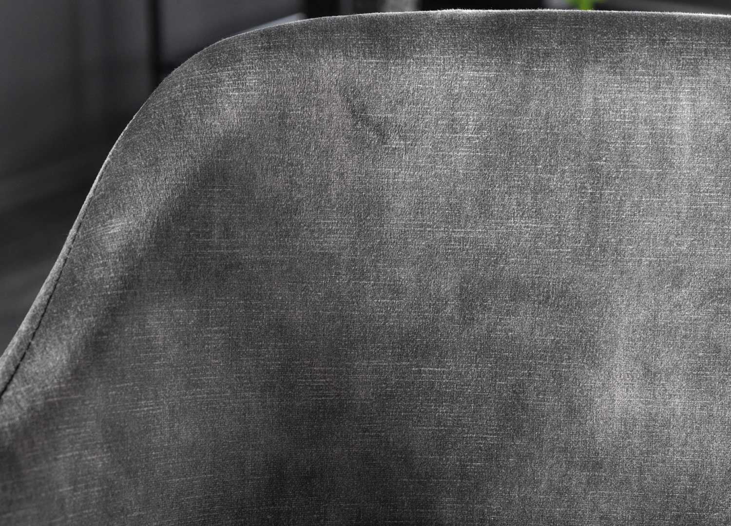 Chaises velours gris noir