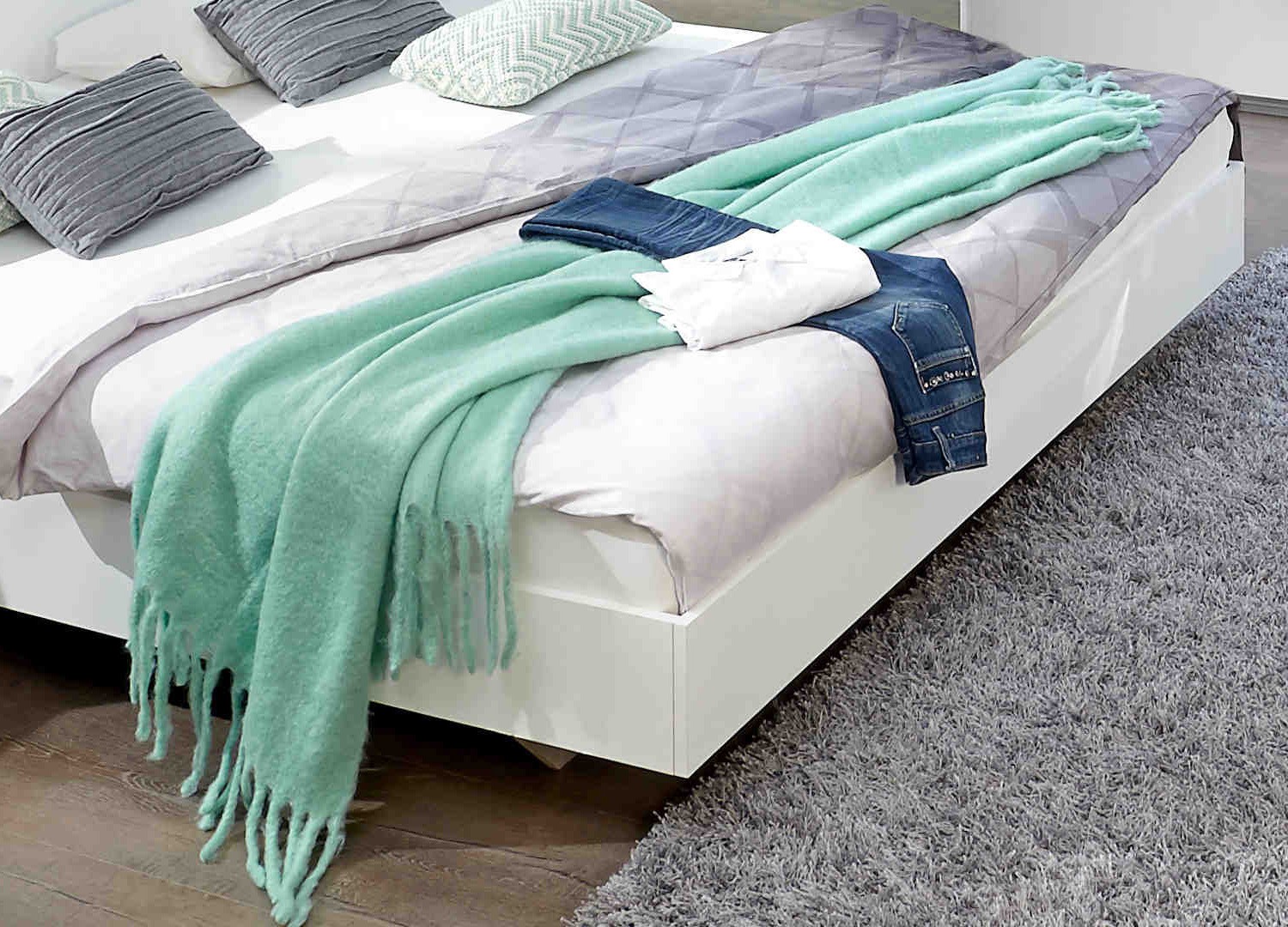 Chambre adulte complète design blanche