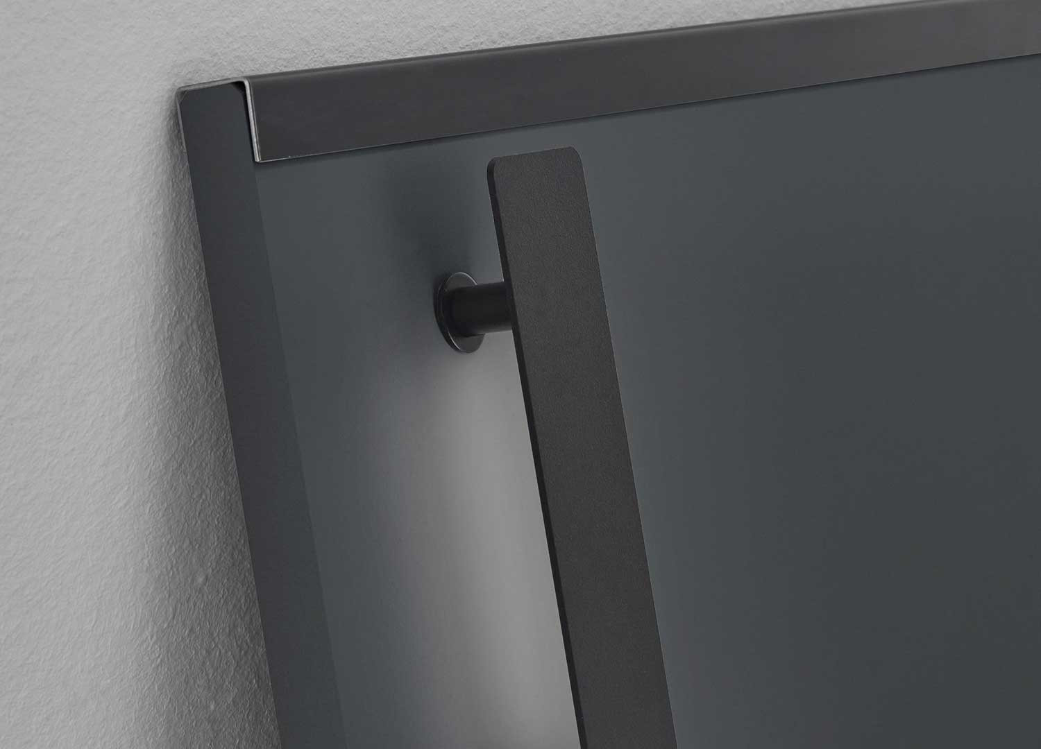 Chambre adulte complète graphite et verre noir Tilburg