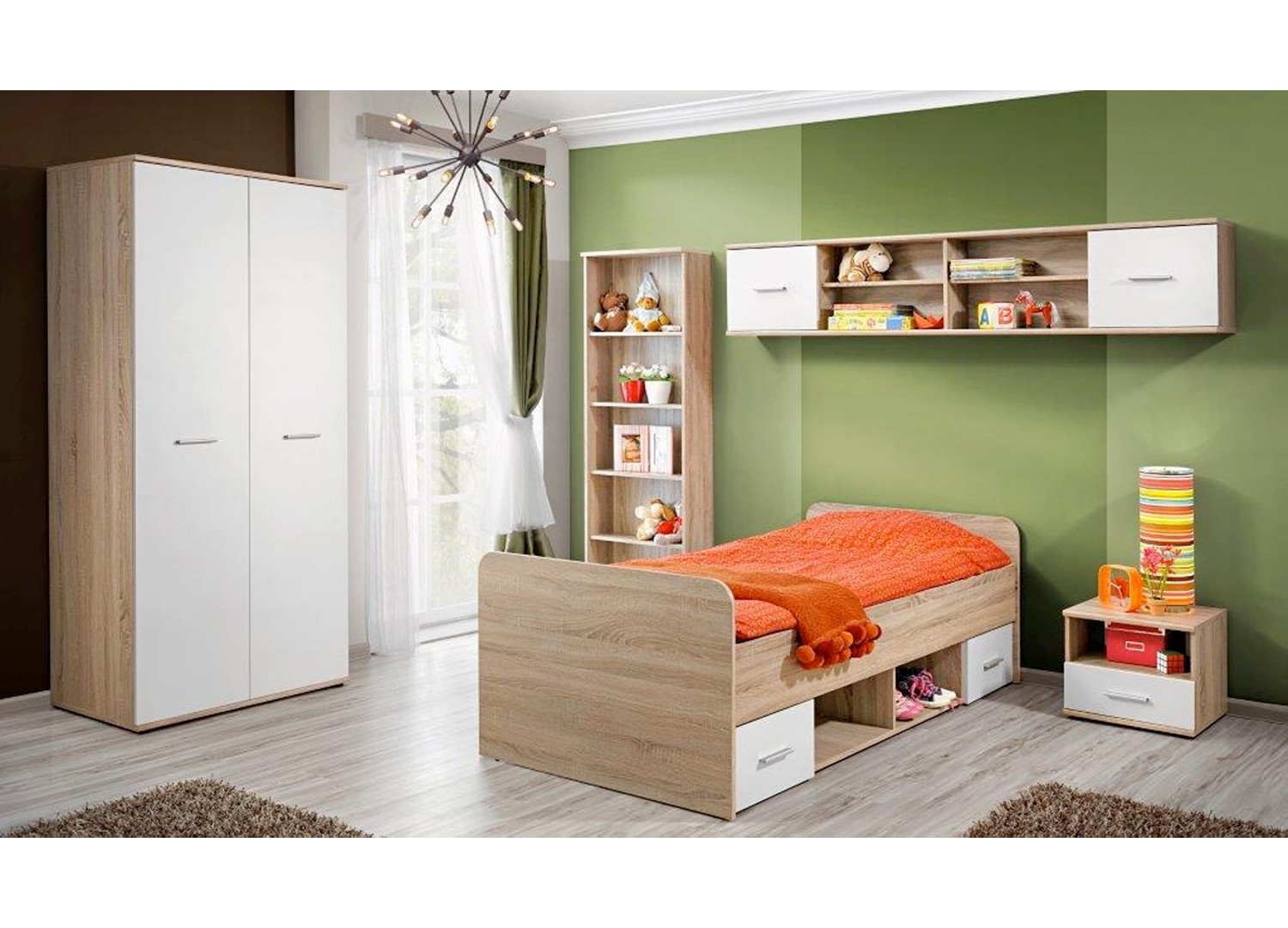 Chambre Enfant Chêne - Blanc