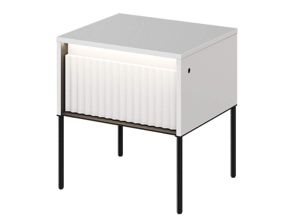 Chevet moderne 1 tiroir blanc Trend