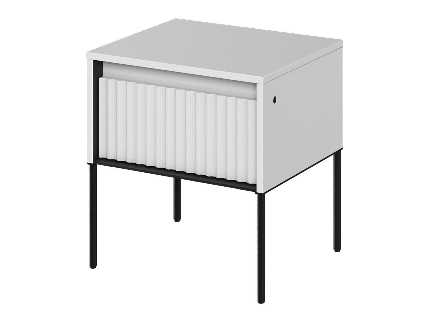 Chevet moderne 1 tiroir blanc Trend