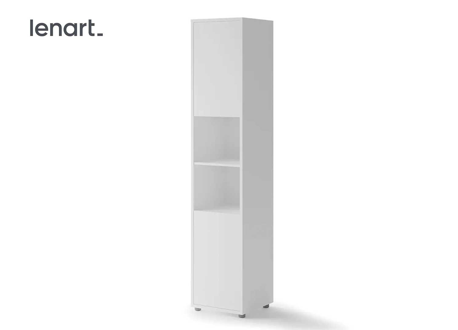 Colonne blanche 2 portes et 2 niches pour lit vertical 140x200 cm Bed Concept