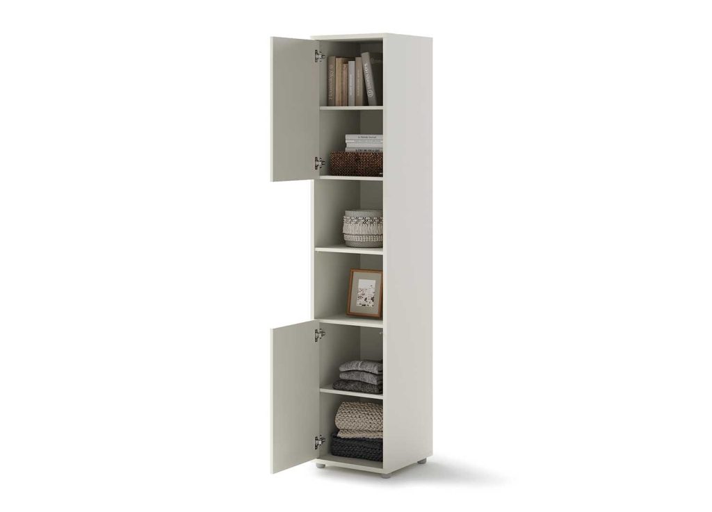 Colonne cachemire 2 portes et 2 niches pour lit vertical 140x200 cm Bed Concept