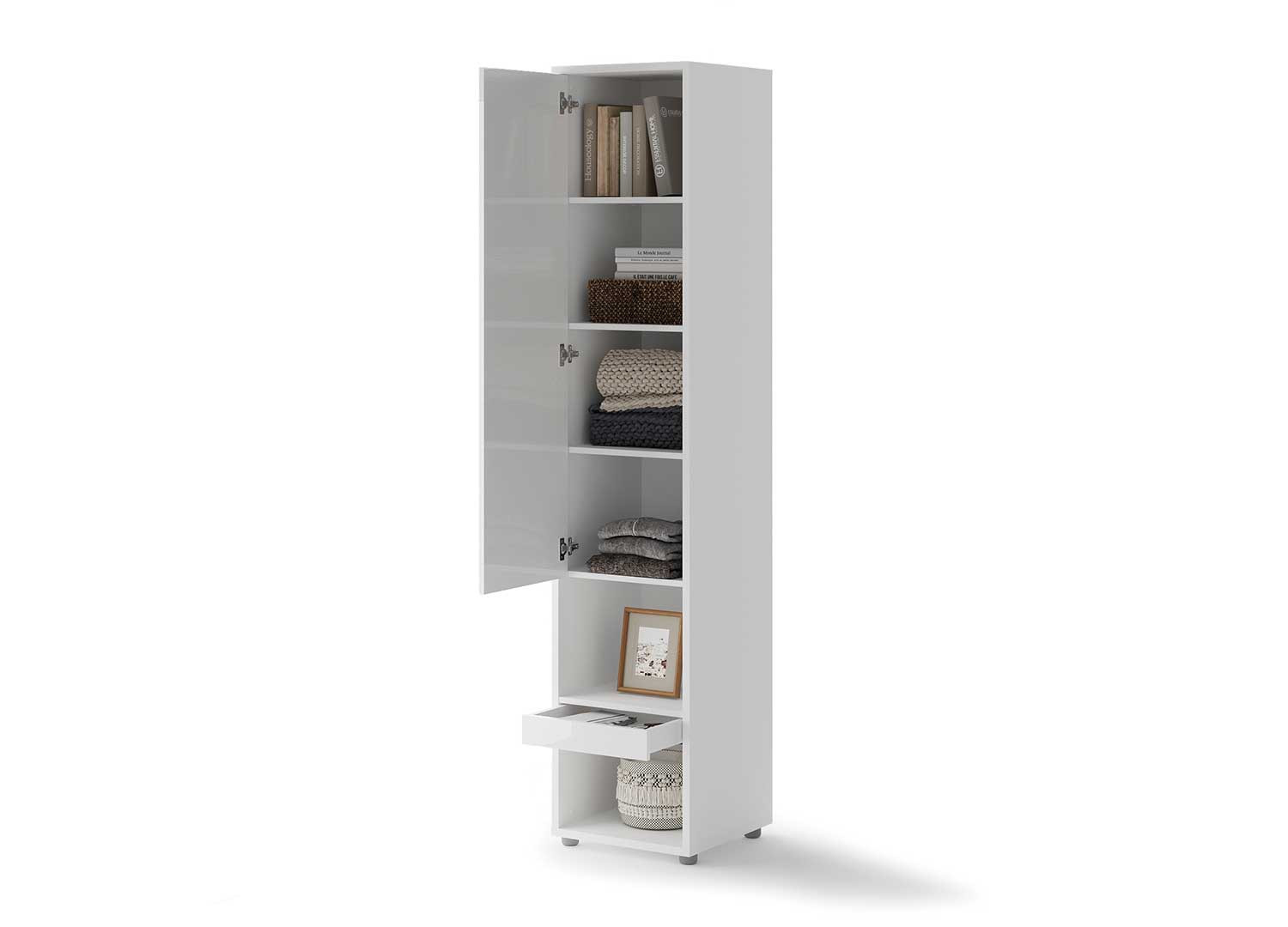 Colonne de rangement blanche pour lit vertical 140x200 cm Bed Concept