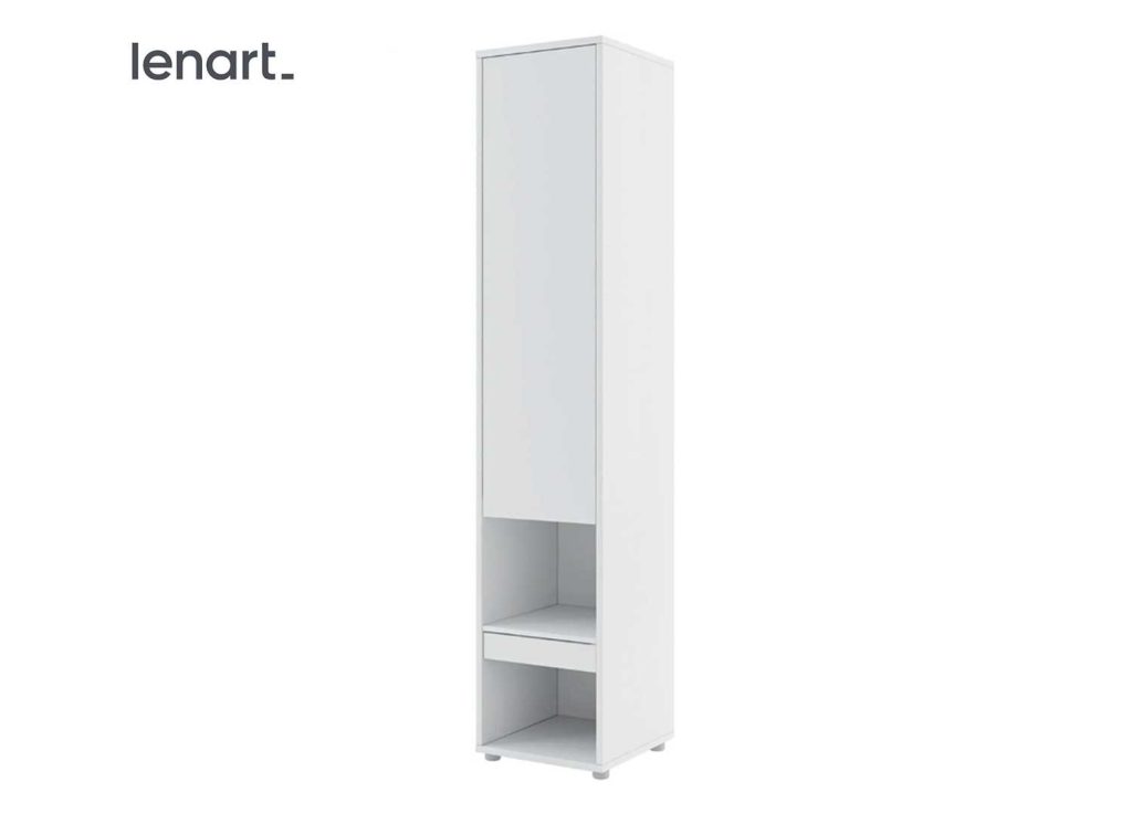 Colonne de rangement blanche pour lit vertical 140x200 cm Bed Concept