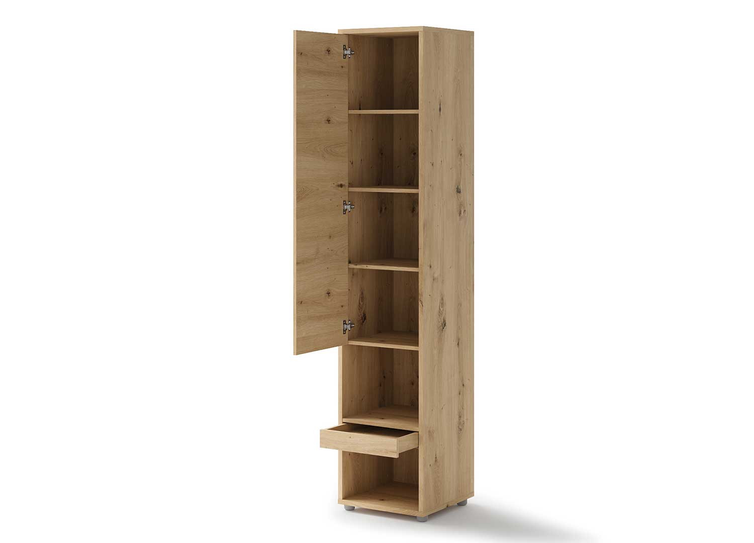 Colonne de rangement chêne artisan pour lit vertical 140x200 cm Bed Concept