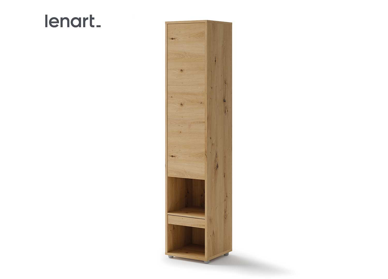 Colonne de rangement chêne artisan pour lit vertical 140x200 cm Bed Concept
