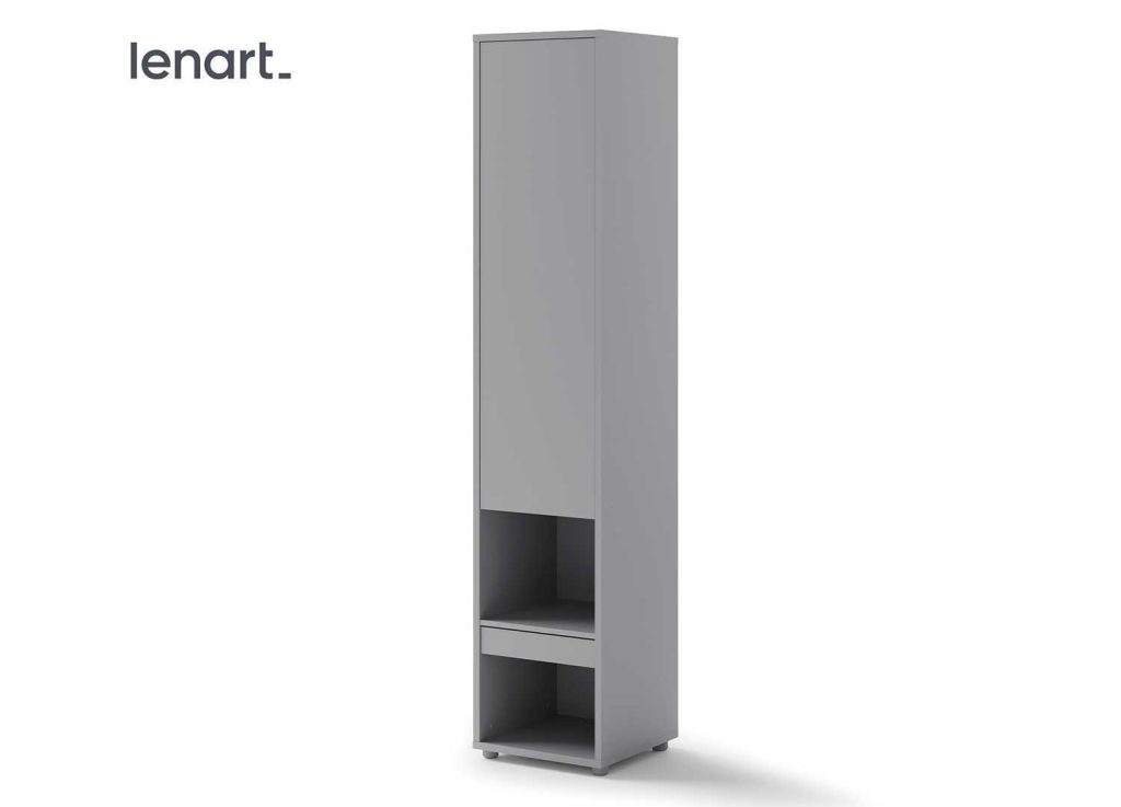 Colonne de rangement grise pour lit vertical 140x200 cm Bed Concept