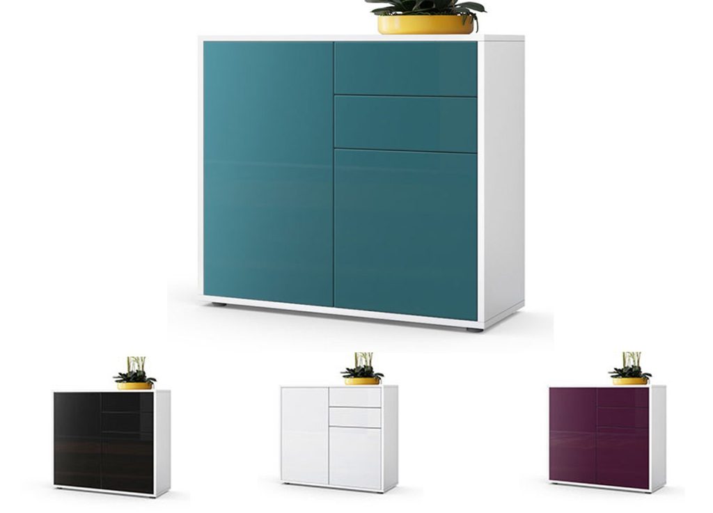 Commode 2 portes 2 tiroirs moderne