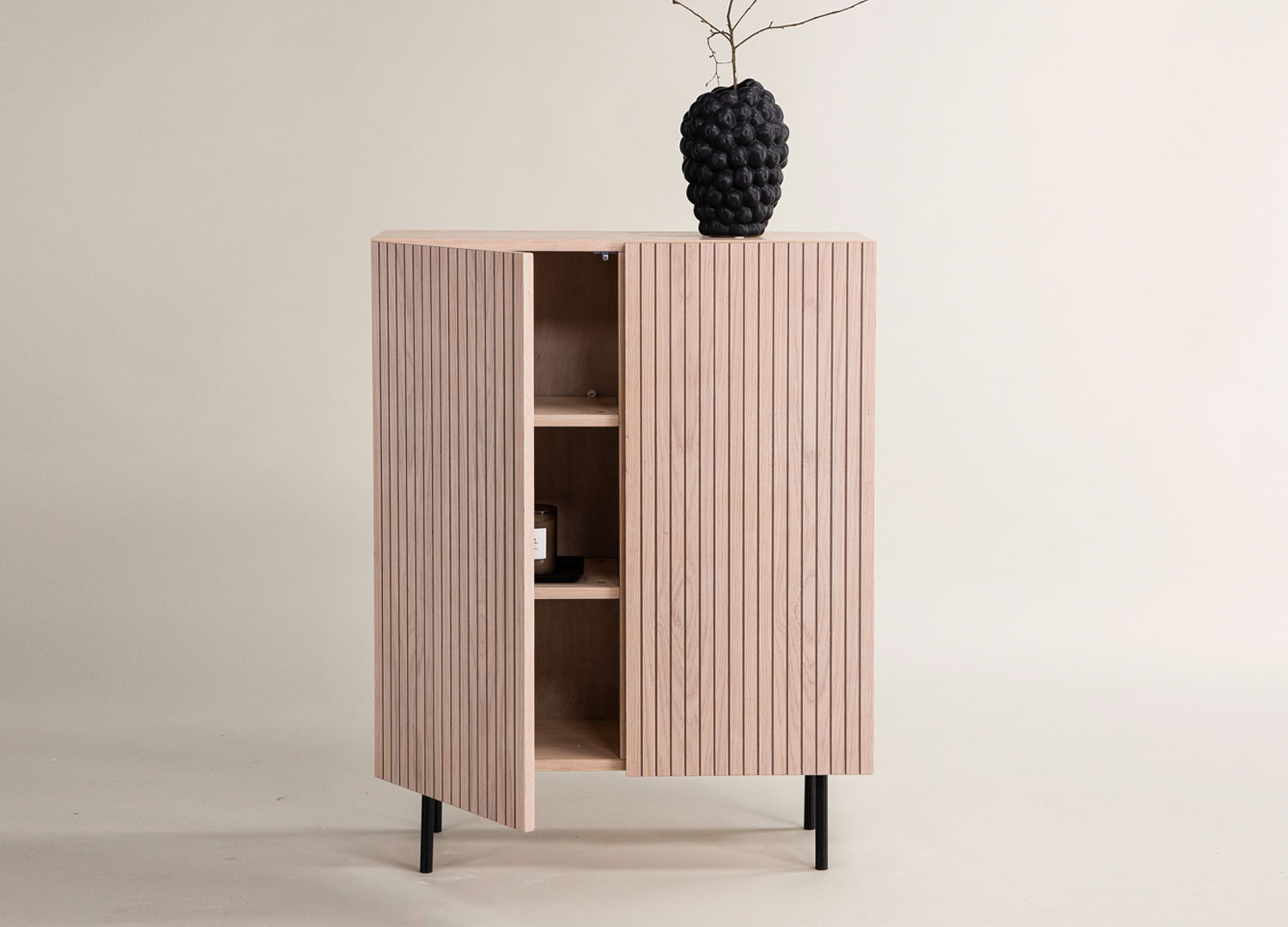 Commode 2 portes bois contemporain
