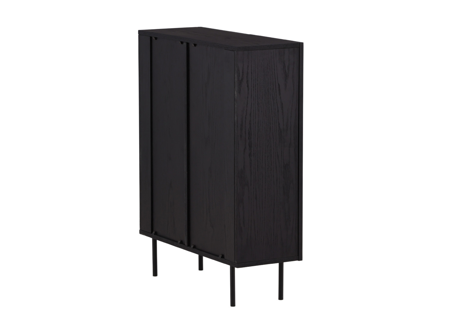 Commode 2 portes noir bois contemporain