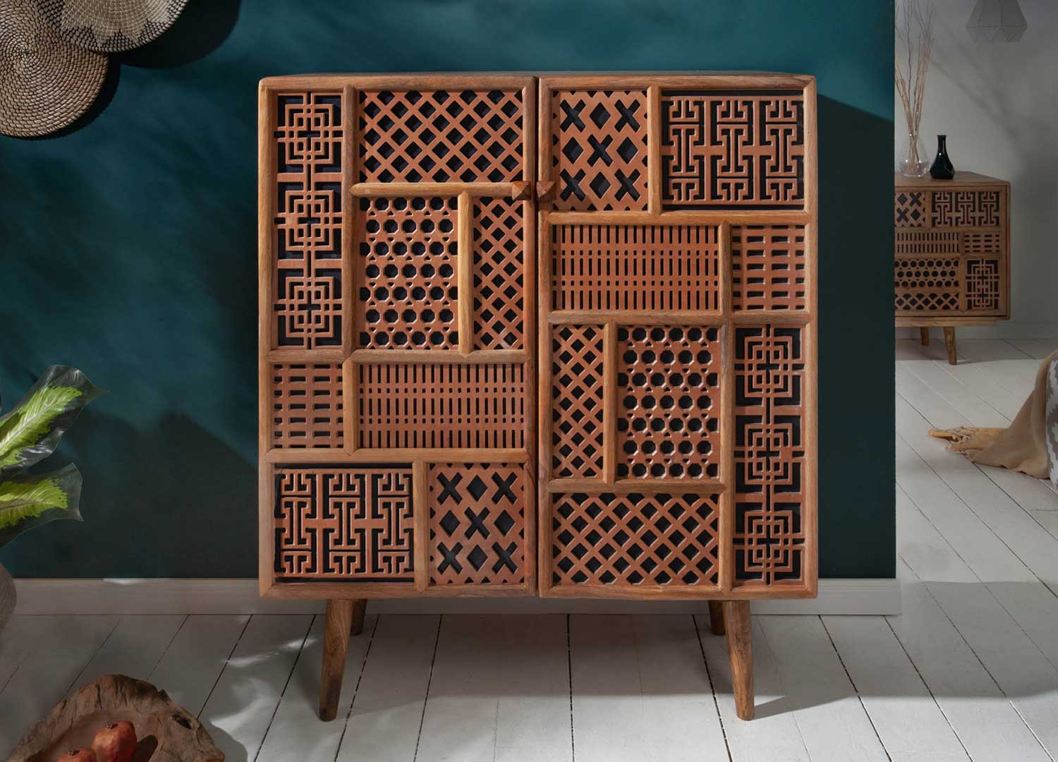 Commode 2 portes style oriental