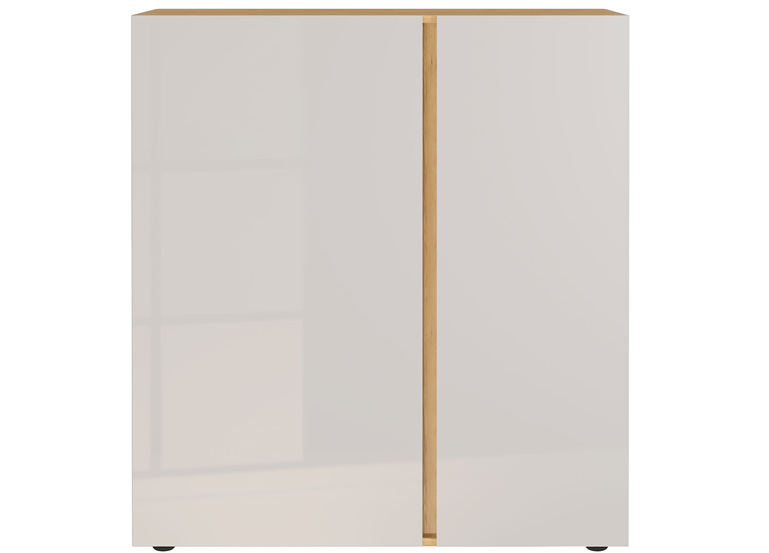 Commode cachemire et chêne 2 portes et 1 tiroir