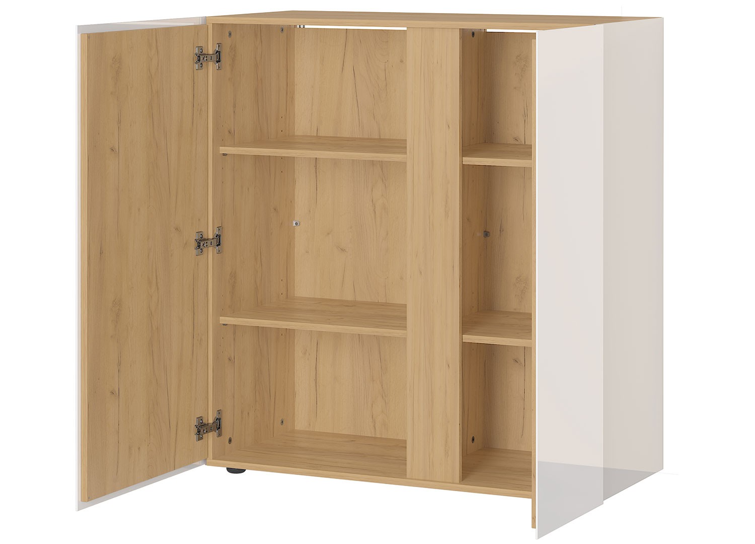 Commode cachemire et chêne 2 portes et 1 tiroir